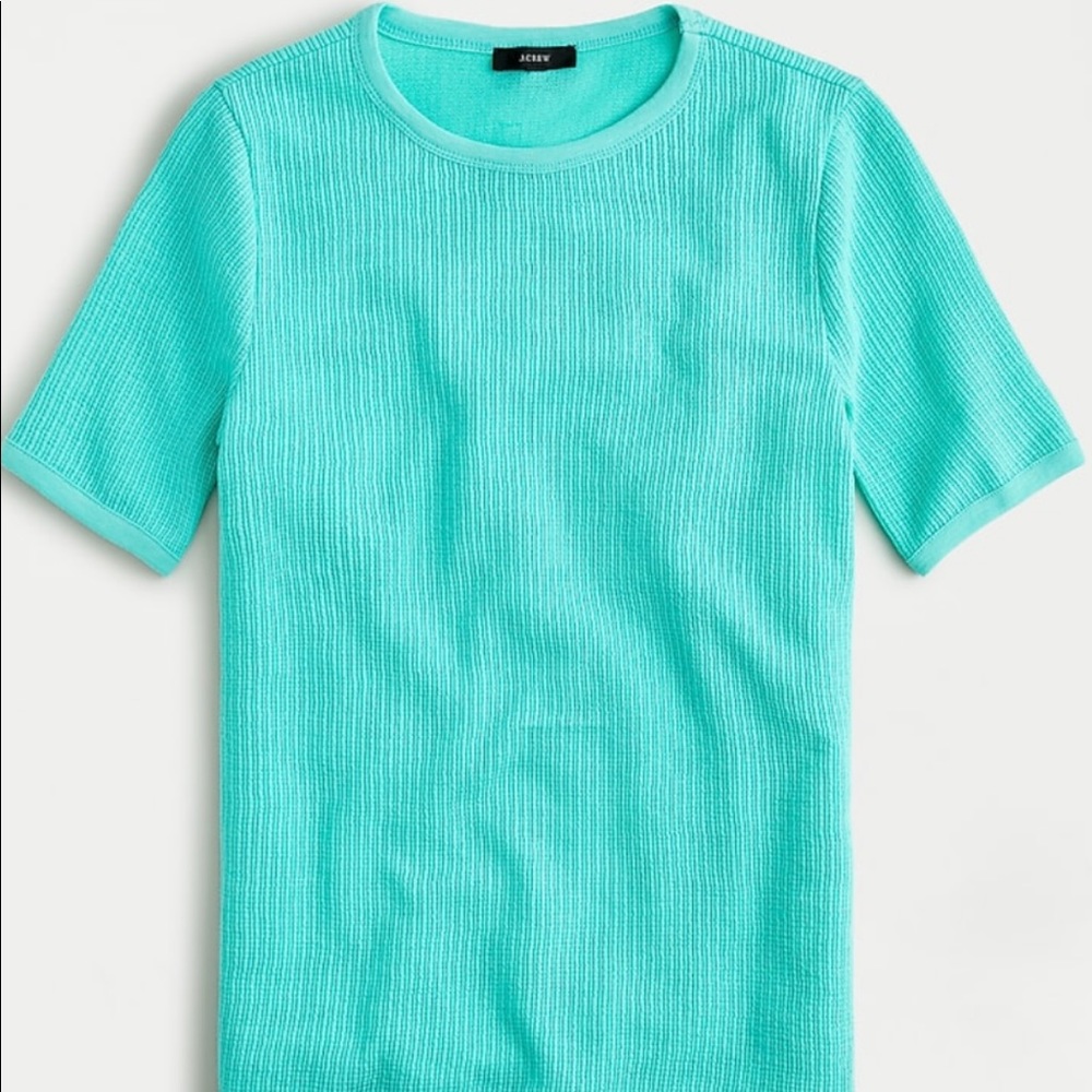 NWT J. Crew SPEARMINT Waffle T-Shirt